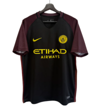 2016-2017 Manchester City  Away Black Retro Soccer Jersey