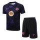 2026-27 Mens Barcelona Black Purple Training Short Suit  J26084#
