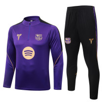 2026-27 Mens Barcelona Purple Half Pull Training Suit B26098#(半拉链)