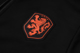 2026-27 Mens Netherlands Black Long Pull Training Suit  A26083#