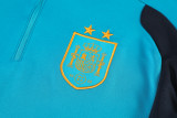 2026-27 Kids Spain Lake Blue Half Pull Training Suit(have two star ⭐⭐)