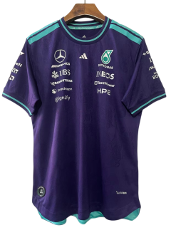 2026 F1 Mercedes Purple T-Shirts Racing Suit (圆领)