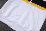 2026-27 Kids Real Madrid White Long Pull Training Suit E26132#