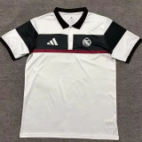 2026-27 Real Madrid Black White Polo Fans Soccer Jersey