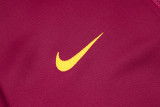 2026-27 Barcelona Maroon Long Pull Training Suit  A26104#