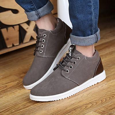 Mens Low Top Lace-up Casual Flat Shoes