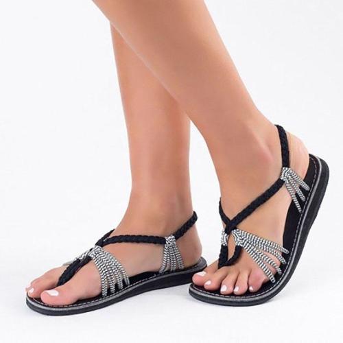 Contrast Stitching  Bohemian Sandals