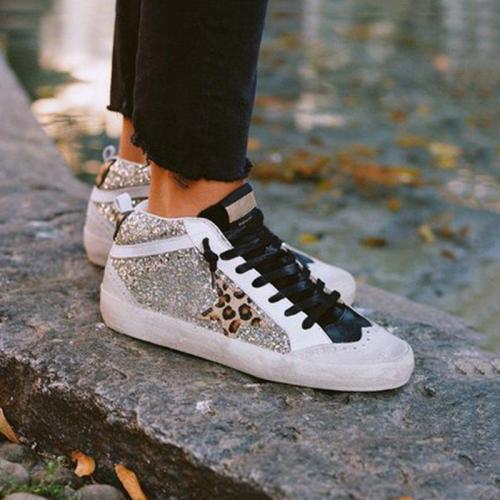 Leopard Daily Lace Up Sneakers