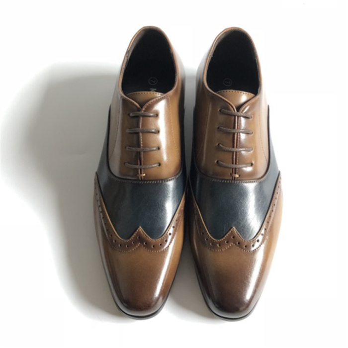 Men's Casual Color Matching Leather Shoes