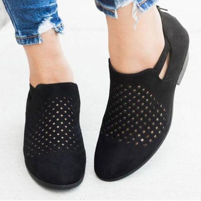 Breathable Plus Size Vintage Mesh Hole Women Loafers
