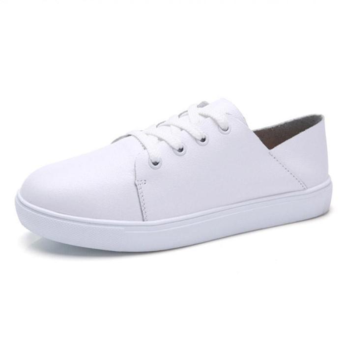 Women's Shoes Round Toe Casual Lace-Up Sneakers