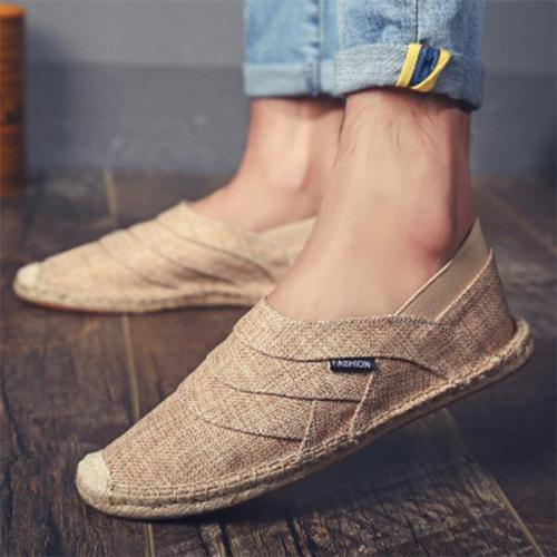 Mens Slip On Soft Espadrilles Casual Canvas Loafers