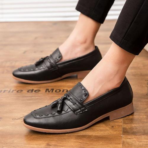 Fringed Casual Pointed Foot Leather Shoes