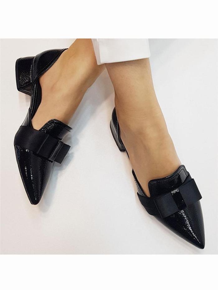 Women's Simple Bow Pointed Flat   Shoes