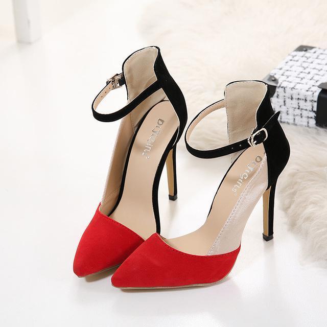 The new color matching female sandals Fashion high heels