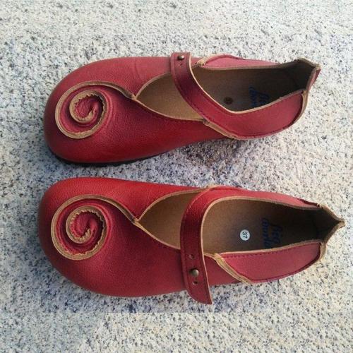 Summer Vintage Soft Red Daily Flats