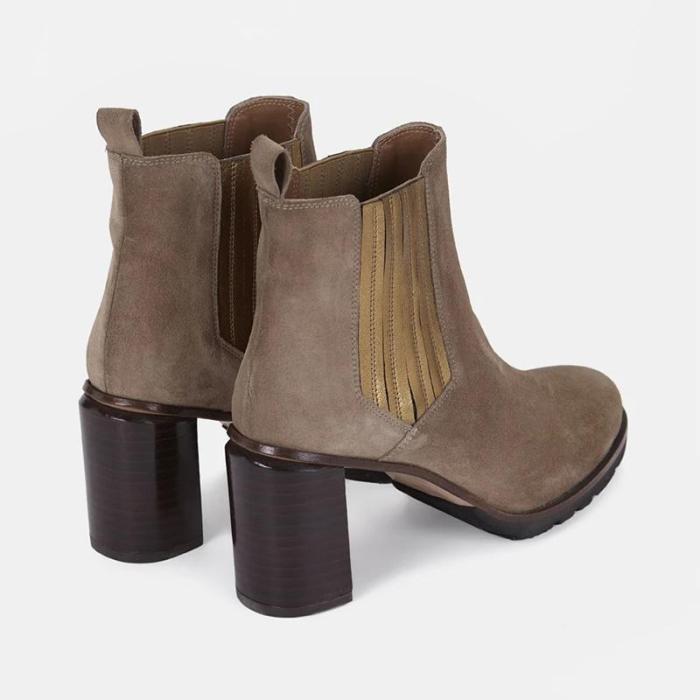 Women's fashion solid color high heel ankle boots