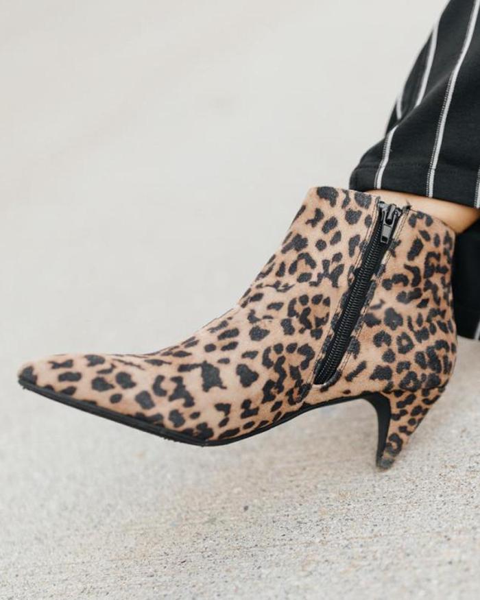 Heeled Casual Ankle Booties