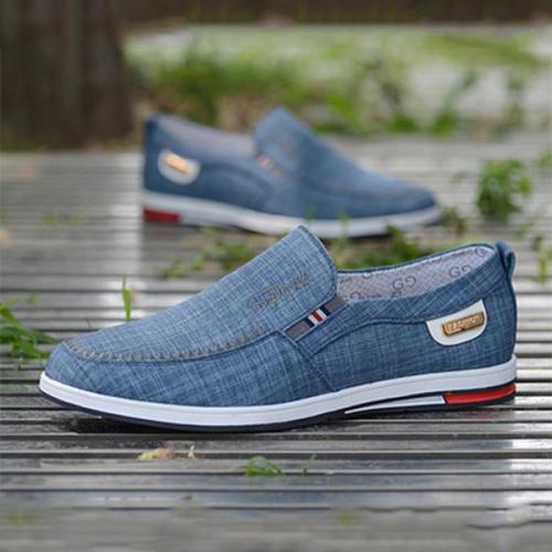 Mens Slip On Fashion Casual Canvas Flat Shoes