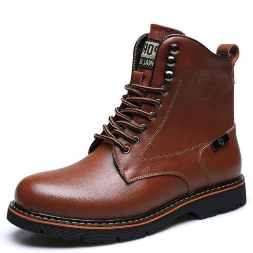 Men's Metal Eyelets High Top Water Resistant Classic Work  Boots