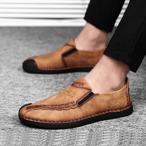 Men's Slip-on Genuine Leather Flats Casual Shoes