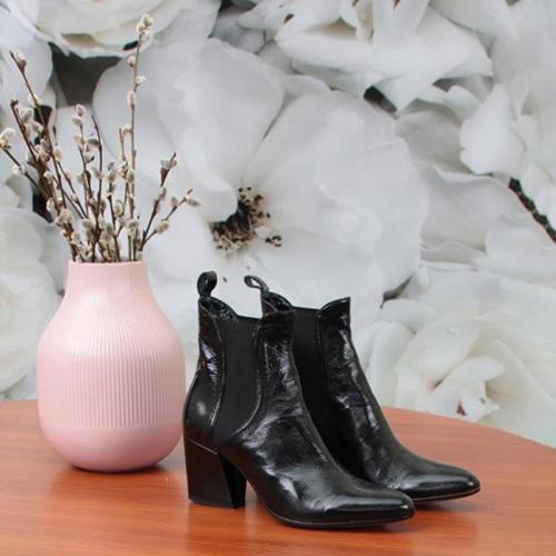 Women's casual solid color ankle boots