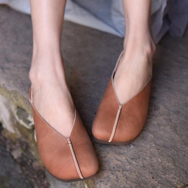Vintage Simple Slip-On Flat Shoes