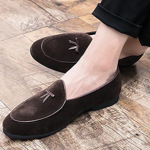 Men's simple bow tie foot casual bean shoes