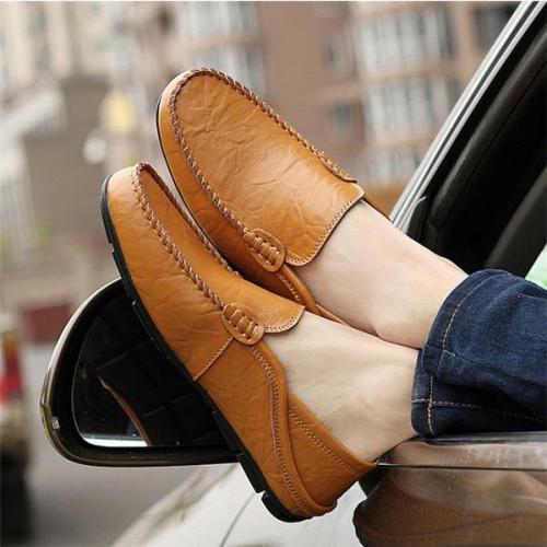 Genuine Leather Slip On Loafers Moccasins Shoes Flats Shoes