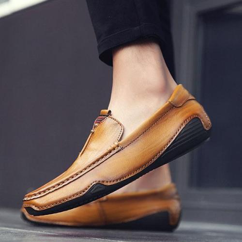 Business Casual Cowhide Lazy Shoes