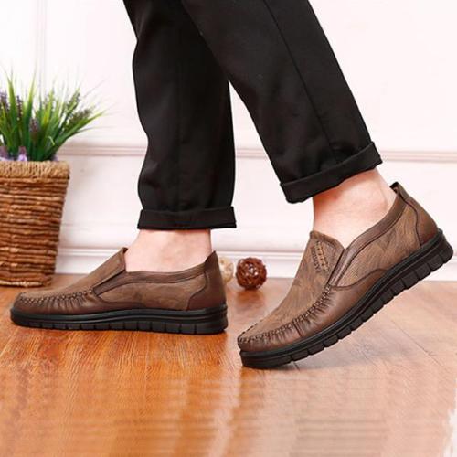 Mens Fashion Anti Slip Stitching Slip on Flat Casual Shoes