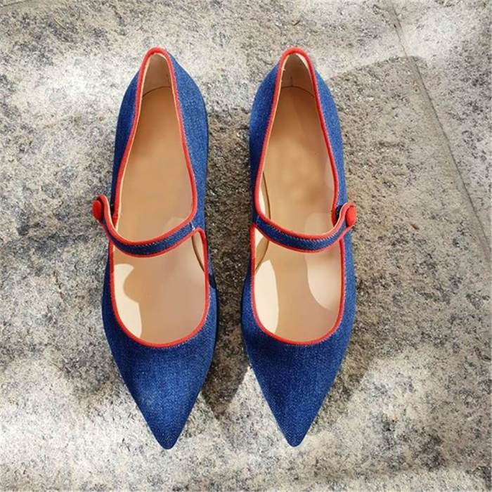 Women's Fashion Simple Pointed   Flat Shoes