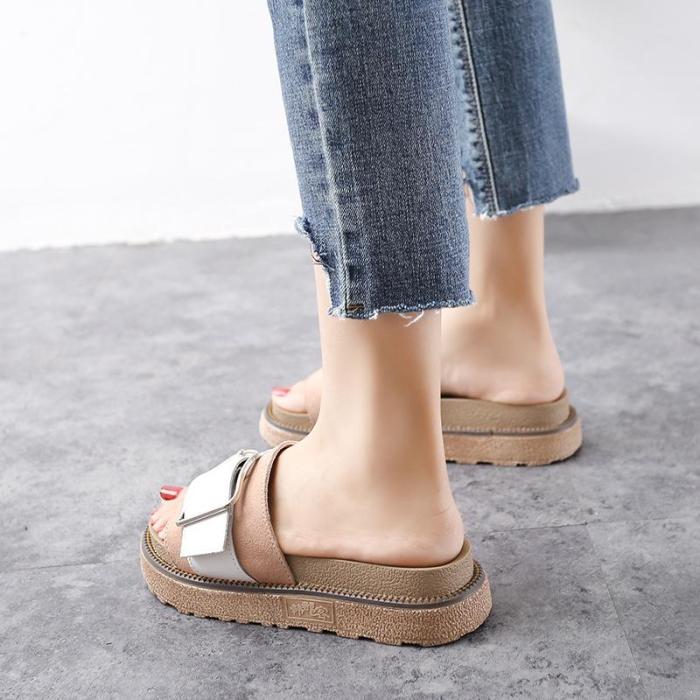 Summer 2020 New Fashion Buckle Chunky Bottom Women's Shoes
