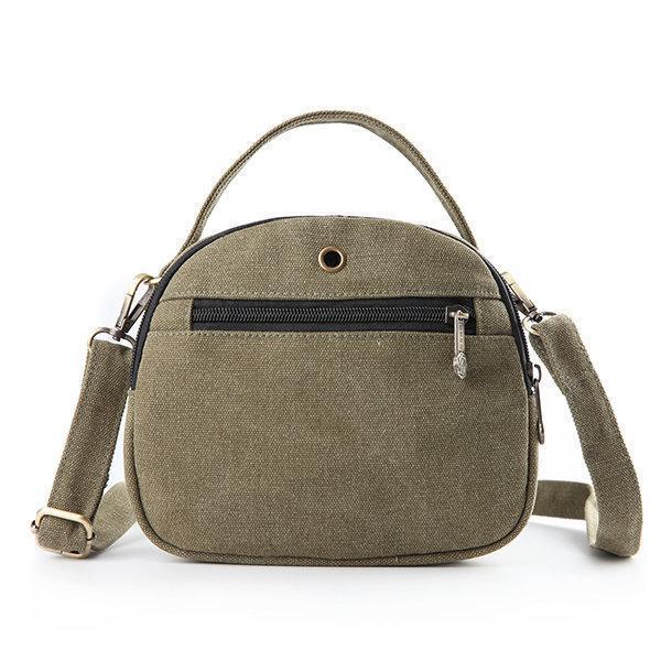 National Style Canvas Three-Layer Shoulder Bag Shell Bag