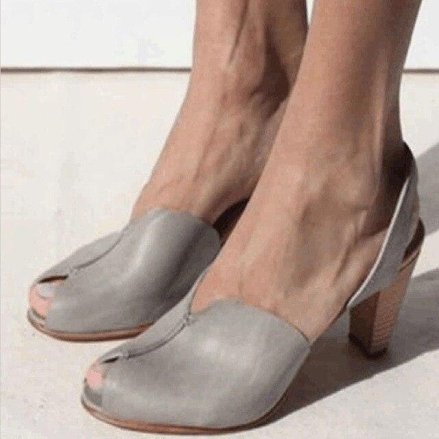 Chunky High Heels Women Wedding Party Ladies Open Toe Sandals