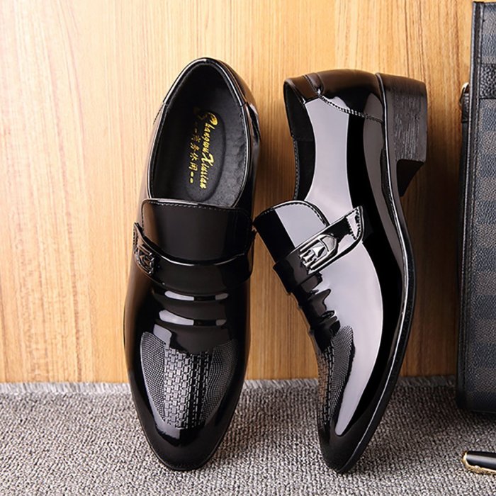 Men's business casual shoes low leather shoes