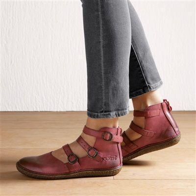 Buckle Strap Back Zip Round Toe Women Sandals