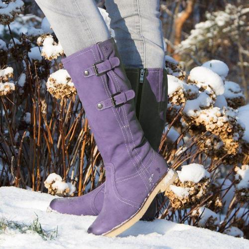 Women Casual Daily Buckle Strap Mid Calf Boots
