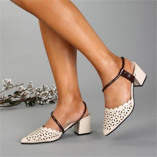 Women's Simple Hollow Pointed   High Heels
