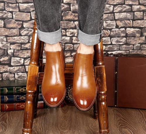Casual Bullock carve patterns Martin boots Chelsea Boot