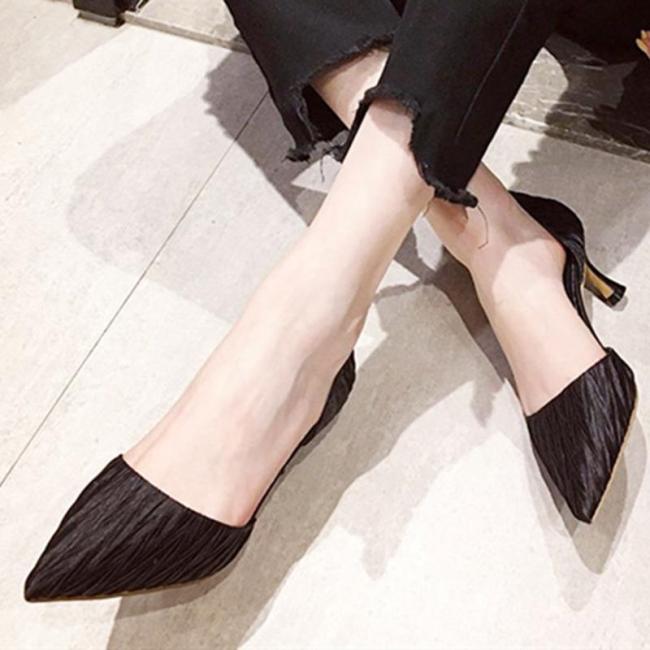Spool Heel Daily Date Elegant Pointed Toe Shoes