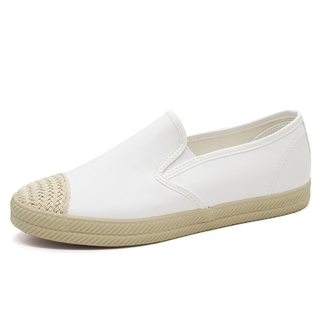 Plain Round Toe Casual Artificial PU Flat & Loafers