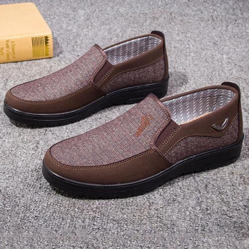 Mens Casual Round Toe Slip On Breathable Flat Shoes