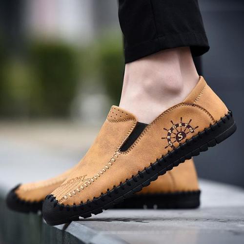 Mens Spring Summer British Style Casual Slip-on Flat Shoes
