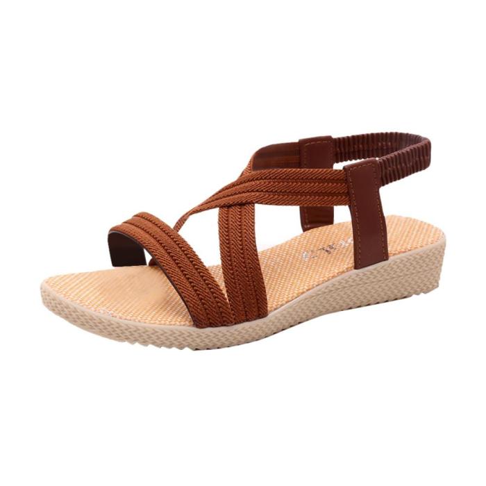 Casual Women Sandals Peep-Toe Flat With Shoes
