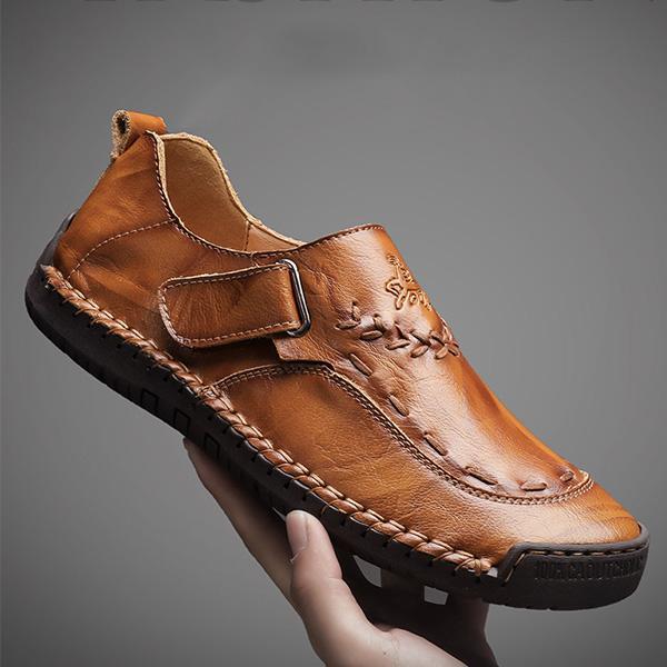 Mens Hand Stitching Slip-on Fashion Flats Casual Driving Shoes
