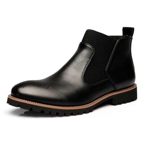 British Style Fashion Soft Leather Ankle Men Boots