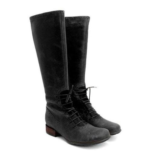 Classic Vintage Front Lace up Boots