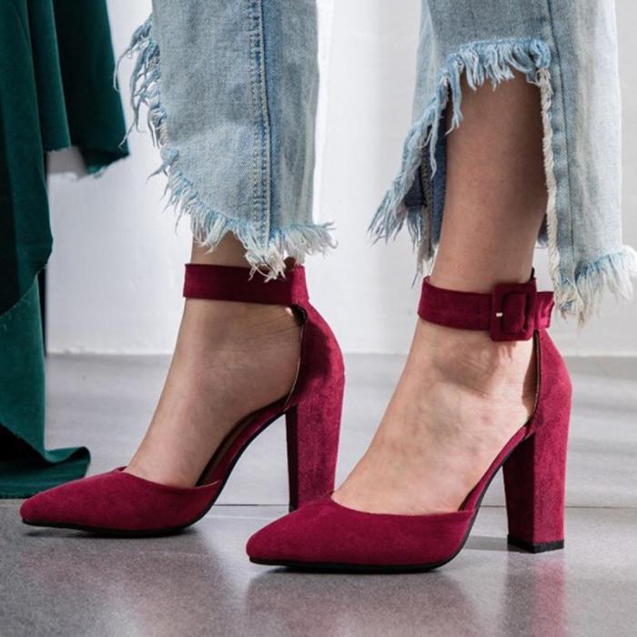 Elegant Suede Party & Evening High Heel Shoes