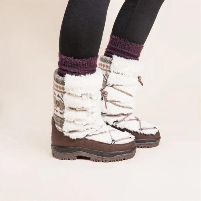 Women Thick Sole Warm Mid-calf Boots